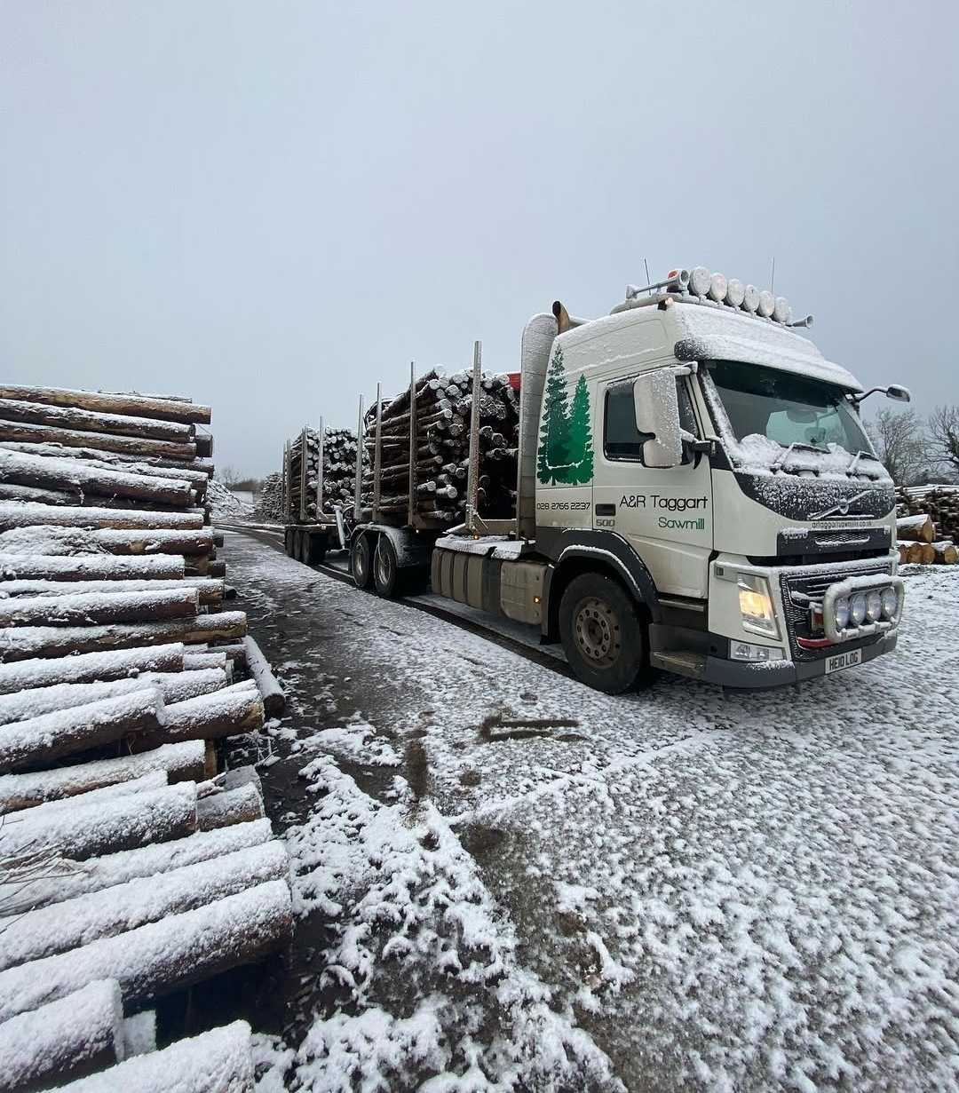 A&R Taggart truck in the yard